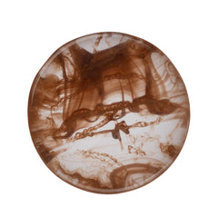 18mm Matte Marble Dark Amber Round Cabochons 10/pk