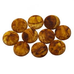 18mm Matte Marble Root Beer Round Cabochons 10/pk