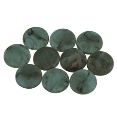 18mm Matte Marble Dark Turquoise Round Cabochons 10/pk