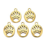 Pendentif patte d'ours en or antique de 1 1/8 po 5/pqt