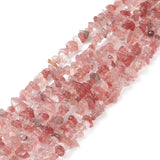 Quartz Strawberry (Natural) Bead Chips 31" Strand