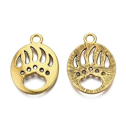 Pendentif patte d'ours en or antique de 1 1/8 po 5/pqt