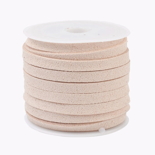 5mm Faux Suede Lace Wheat 5m