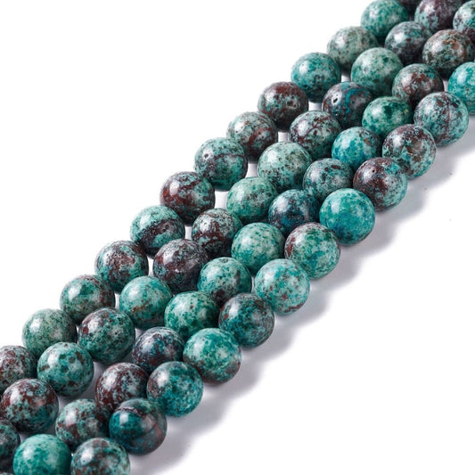 Chrysocolla Beads 8mm Round (Natural/Dyed) 15-16" Strand