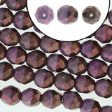 Fire Polished 8mm Duet Purple Vega 20/Strand