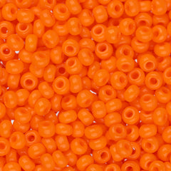 10/0 Czech Seed Beads #013 Opaque Orange 22g