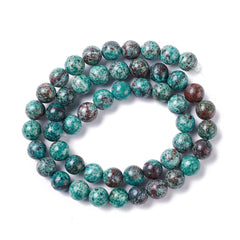 8mm Chrysocolla (Natural) Beads 15-16" Strand