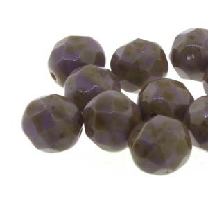Fire Polished 4mm Purple Travertine 40/Strand