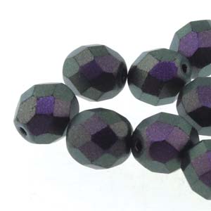 Fire Polished 8mm Black Raspberry 20/Strand
