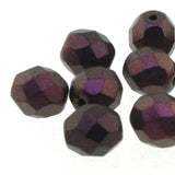 Fire Polished 8mm Purple Bronze 20/Strand