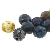 Fire Polished 8mm Mix Travertine 20/Strand
