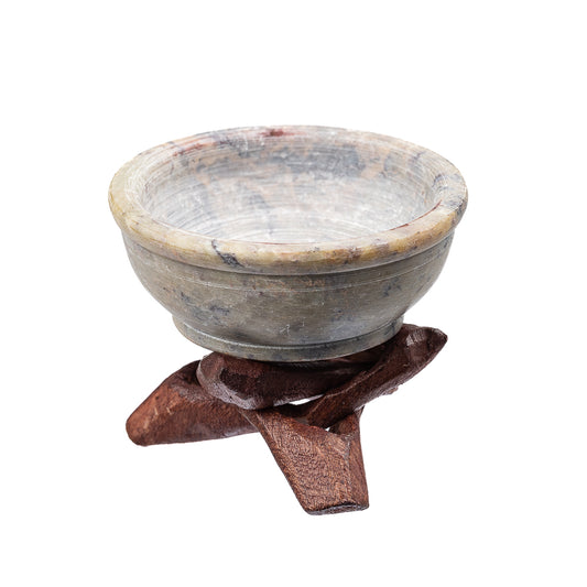 Soapstone Smudge Bowl with Cobra Stand