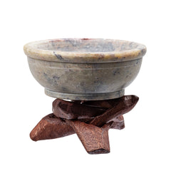 2 1/2" Soapstone Bowl with Cobra Stand