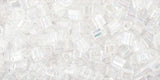 11/0 Toho Triangle #161 Transparent Rainbow Crystal 8-9g Vial