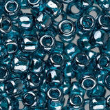 6/0 perles de rocaille Toho # 108BD Flacon de 8 à 9 g bleu sarcelle lustré transparent