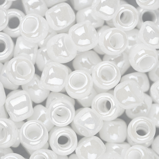 6/0 Perles de Rocailles Toho #121 Flacon Blanc Lustré Opaque 8-9g