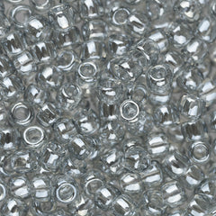8/0 Toho Seed Beads #112 Transparent Lustered Black Diamond 8-9g Vial