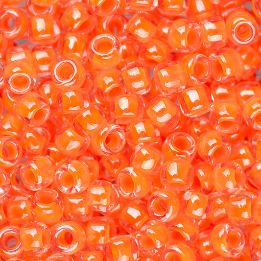 Perles de rocaille Toho 8/0 #803 Flacon de saumon néon lumineux 8-9g