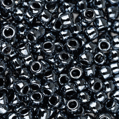 8/0 Toho Seed Beads #81 Metallic Hematite 8-9g Vial