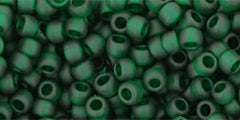 8/0 Toho Seed Beads #939F Tr Frosted Green Emerald 8-9g Vial