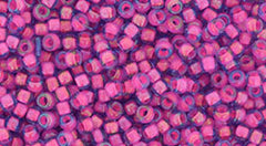 8/0 Toho Seed Beads #980 Lumi Lt Sapphire Neon Pink 8-9g Vial
