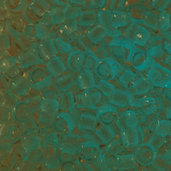 8/0 Toho Seed Beads #2711 Crystal / Bright Blue 8-9g Vial