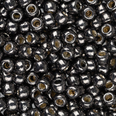 8/0 Toho Seed Beads #PF595 Perma Finish Galvanized Cool Grey 8-9g Vial