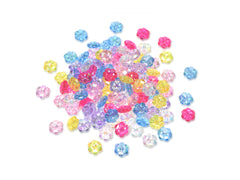 Acrylic Flower Beads 28g Multi Colour