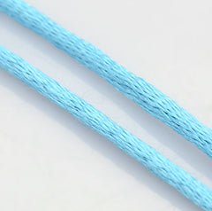 2mm Deep Sky Blue Rattail Cord 10m