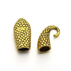 Antique Gold Snake Hook & Eye Clasp 5/pk