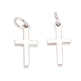3/4" Nickel Cross Metal Charm 1/pk
