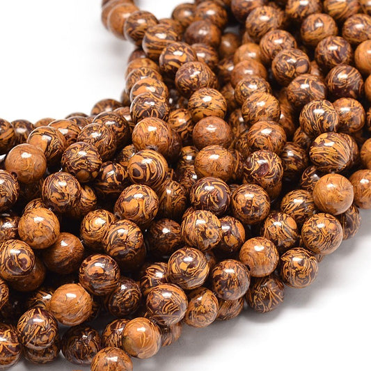 Elephant Skin Jasper Beads 6mm Round (Natural) 15-16" Strand
