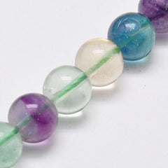 4mm Fluorite (Natural) Beads 15-16" Strand