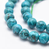 Marble Dark Turquoise Beads 8mm Round (Natural/Dyed) 15-16" Strand