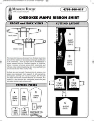 Pattern Cherokee Man's Ribbon Shirt