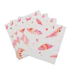 Paper Earring Cards 2 3/8" Pink Feathers 50/pk