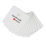 Cartes boucles d'oreilles 1 5/8" "Handmade with Love" 100/pk