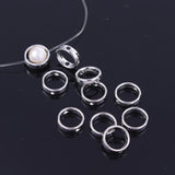 Cadre Perle Argent 12mm (Convient Perle 8mm) 10/pqt