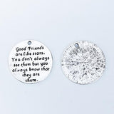 1" Les bons amis sont comme des étoiles Charm 1/pk
