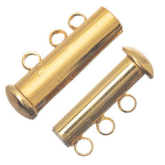 3 Strand Gold Slide Clasp 1/pk
