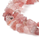 Quartz Strawberry (Natural) Bead Chips 31" Strand