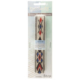 Garniture brodée de 3/4 po, blanc et bleu 5 pi/paquet