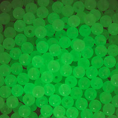 6mm Round Plastic Beads 1000/pk - Glow In The Dark