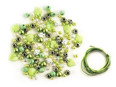 Luxe Bead Kit with Spacers & Cording - Green