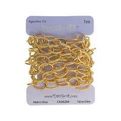Chain Cable 7x9mm Links Brass 1m