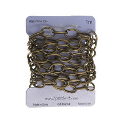 Chain Cable 7x9mm Links Antique Brass 1m