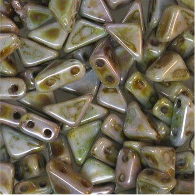 *6mm Czech Tango Beads Chalk Lumi Green 5.3g