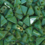 *6mm Czech Tango Beads Turquoise Picasso 5.3g