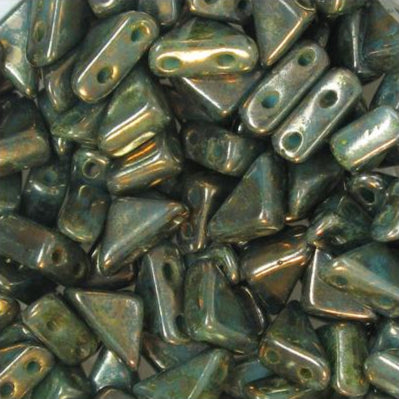 *6mm Czech Tango Beads Turquoise Bronze 5.3g