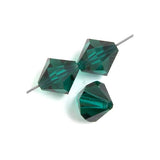 4mm Emerald Preciosa Bicone Each
